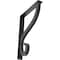 Ekena Millwork Ashford Triple, Wrought Iron Bracket, (Triple center brace), Antiqued Silver 2"W  x 12"D x 15"H BKTM02X12X15TASASV - alternate 1